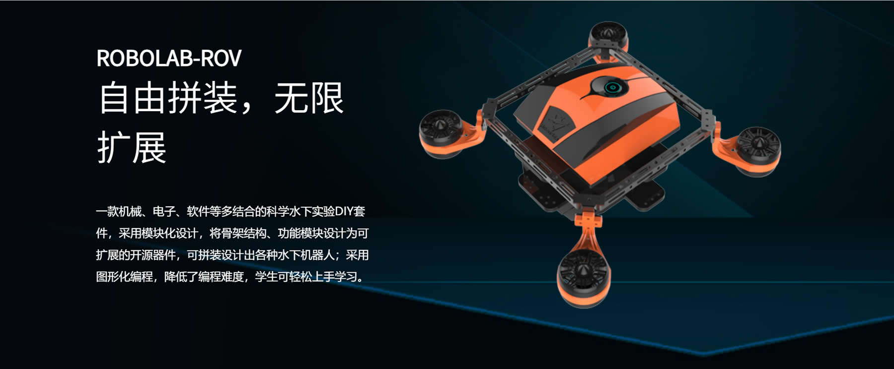 線纜式遙控?zé)o人潛水器原型測試機(jī)ROBOLAB-ROV